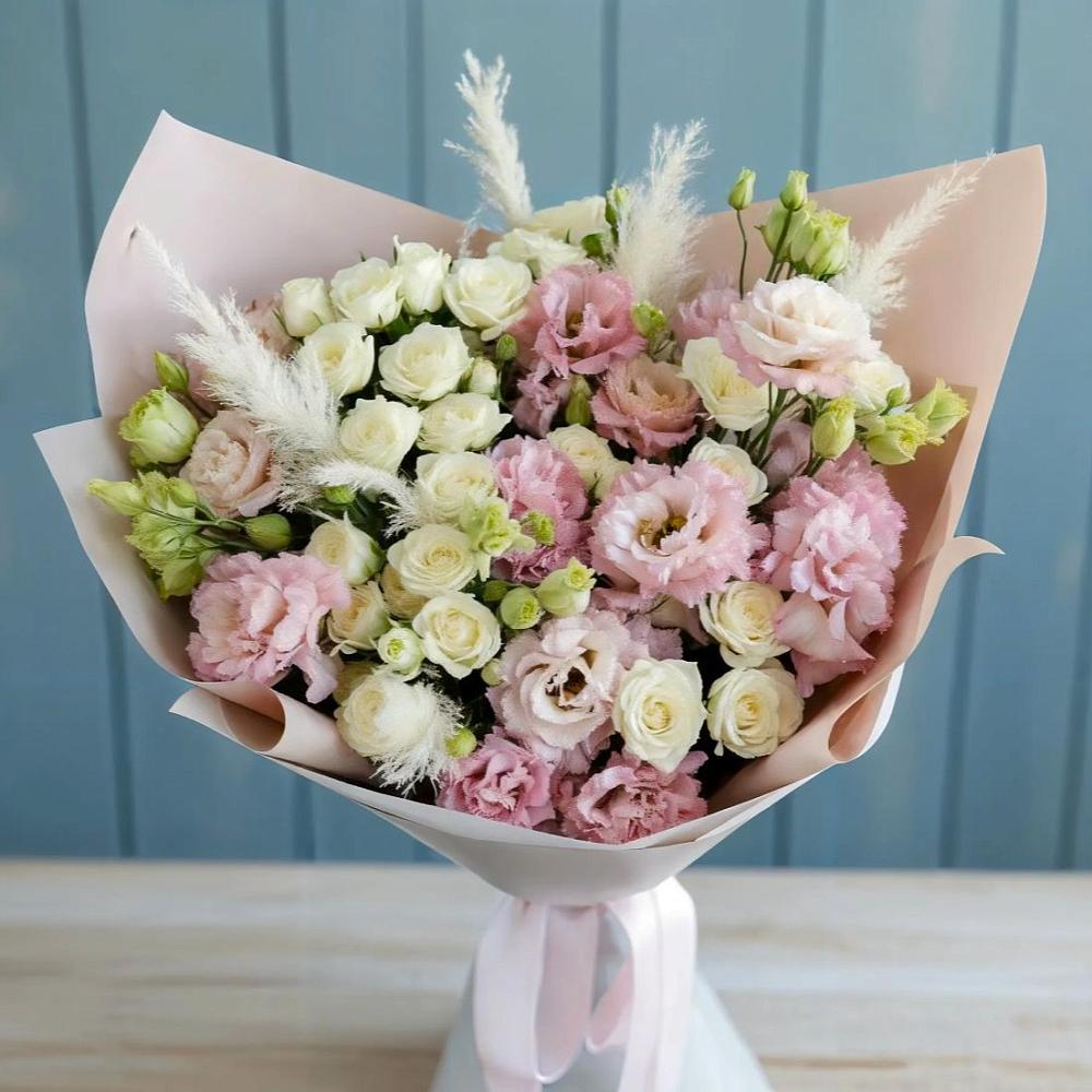 Букет цветов из: Альстромерии и Розы в Беркакит