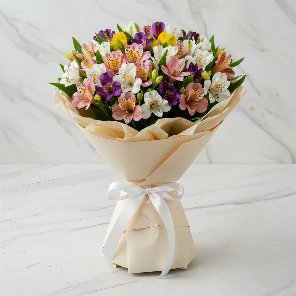 Букет цветов из: Альстромерии в Беркакит