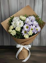 Букет цветов из:  Хризантемы и Розы в Беркакит