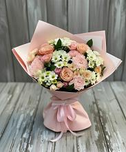 Букет цветов из:  Гвоздики, Розы и Хризантемы в Беркакит