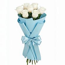 Букет 7 белых роз Проуд в Беркакит