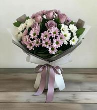 Букет цветов из:  Хризантемы и Розы в Беркакит