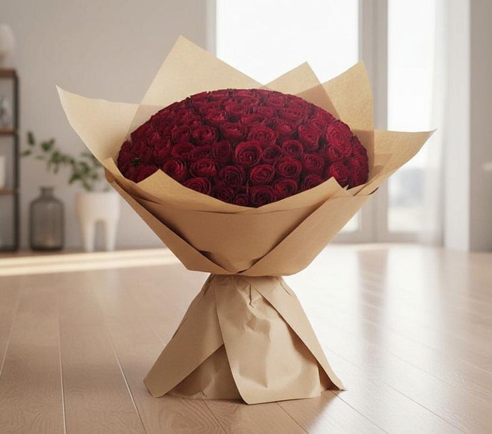 Букет 101 Красная роза в Беркакит