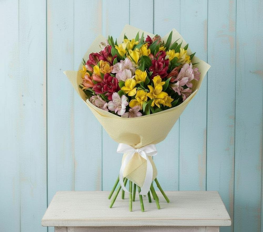 Букет цветов из: Альстромерии в Беркакит